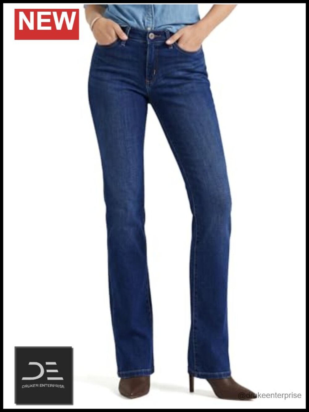 Extra Long Straight Leg Jeans for Tall Women Mid Rise Stretch Denim 36 Inseam